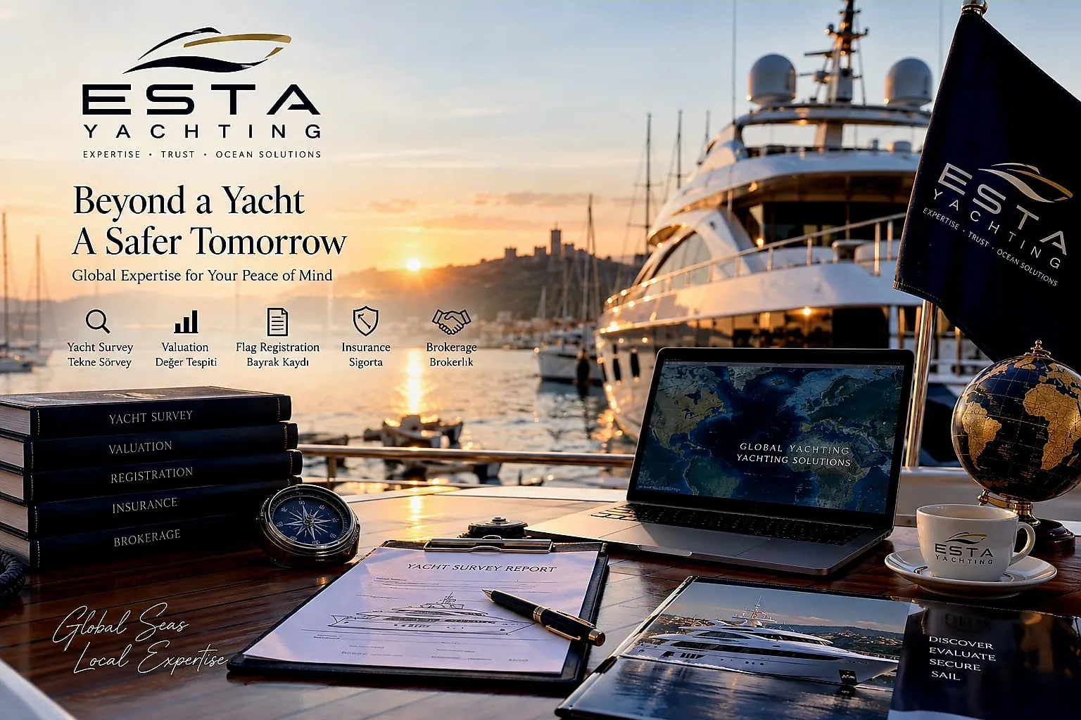 Yurtdışından Tekne ve Yat Satın Alma Rehberi Uluslararası Yacht Survey Değer Tespiti Bayrak Kaydı Sigorta ve Brokerlık Hizmetleri
